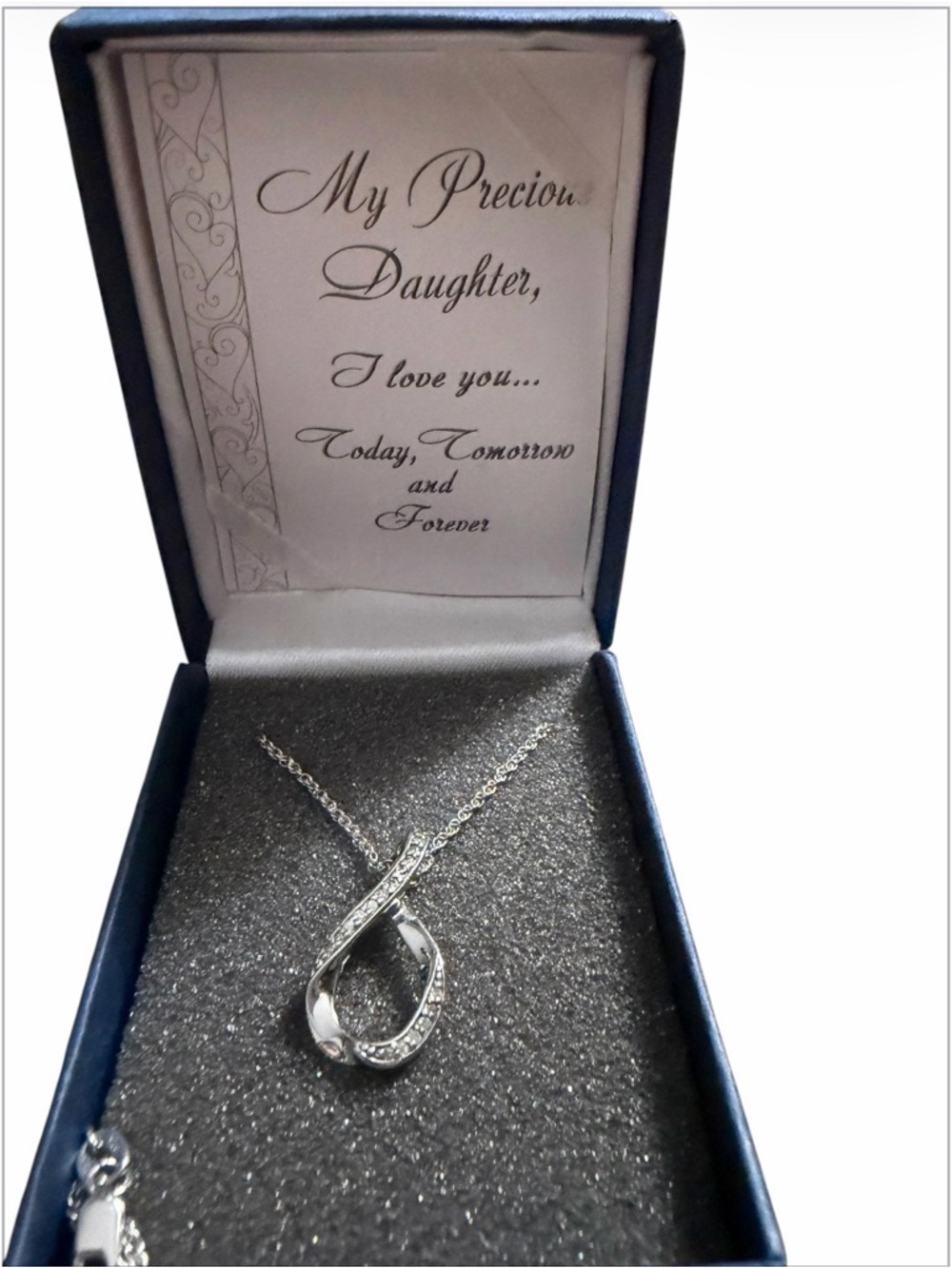 Sterling Silver Infinity Pendant Necklace - Silver